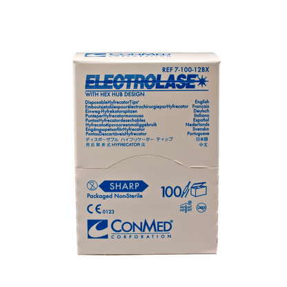 ConMed 7-100-12BX Electrolase Tips, Sharp, Non-Sterile, Box of 100