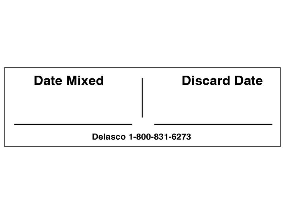 Delasco MD Mix Date and Discard Date Labels, Roll of 250