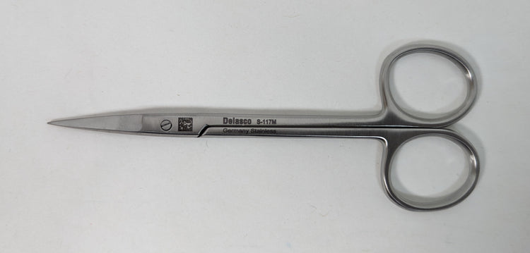Delasco S-117M Dextra Iris Scissors 4 1/2" , Straight, Sharp/Sharp Tips
