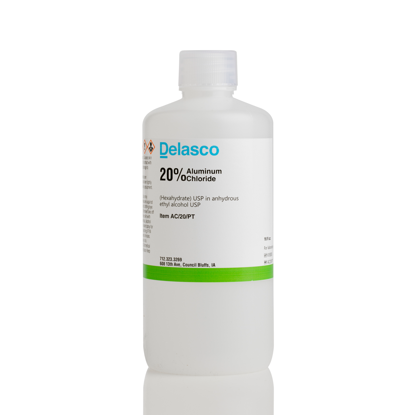 Delasco AC/20/PT Aluminum Chloride 20% in Ethanol pint