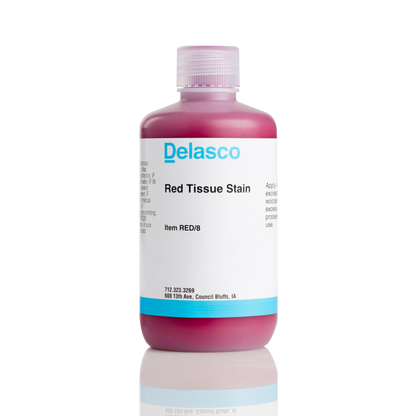 Delasco RED/8 Red Tissue Stain 8 oz
