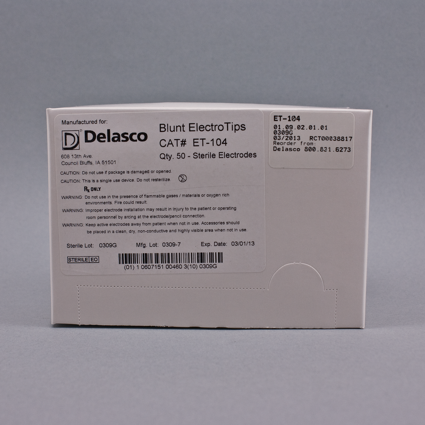 Delasco ET-104 Sterile ElectroTips blunt