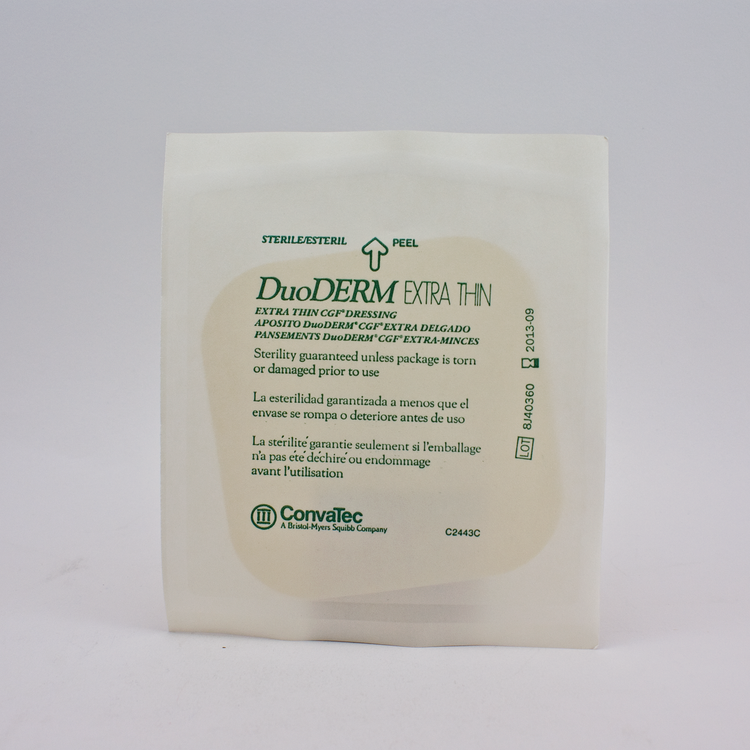 DuoDERM 197955 Hydrocolloid Dressing, Extra Thin, 4" X 4", Square, Sterile