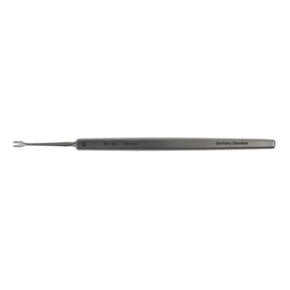 Delasco SH-162 Guthrie Skin Hook 4.75 in Straight Hook 1mm Dia. X 1.5mm Wide 2 Prong, Sharp