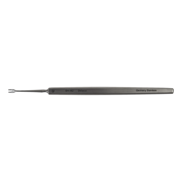 Delasco SH-162 Guthrie Skin Hook 4.75 in Straight Hook 1mm Dia. X 1.5mm Wide 2 Prong, Sharp