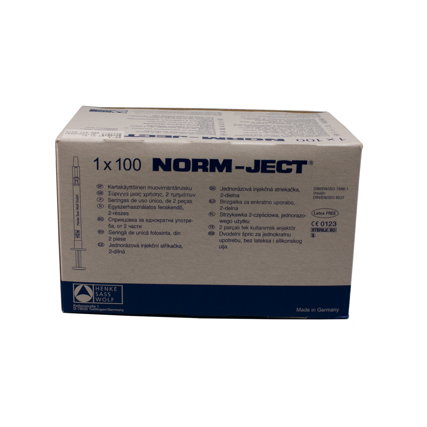AirTite Products NJ-9166017-02 Norm-Ject 1 ml Polypropylene Luer Slip Tip Capsule Syringe