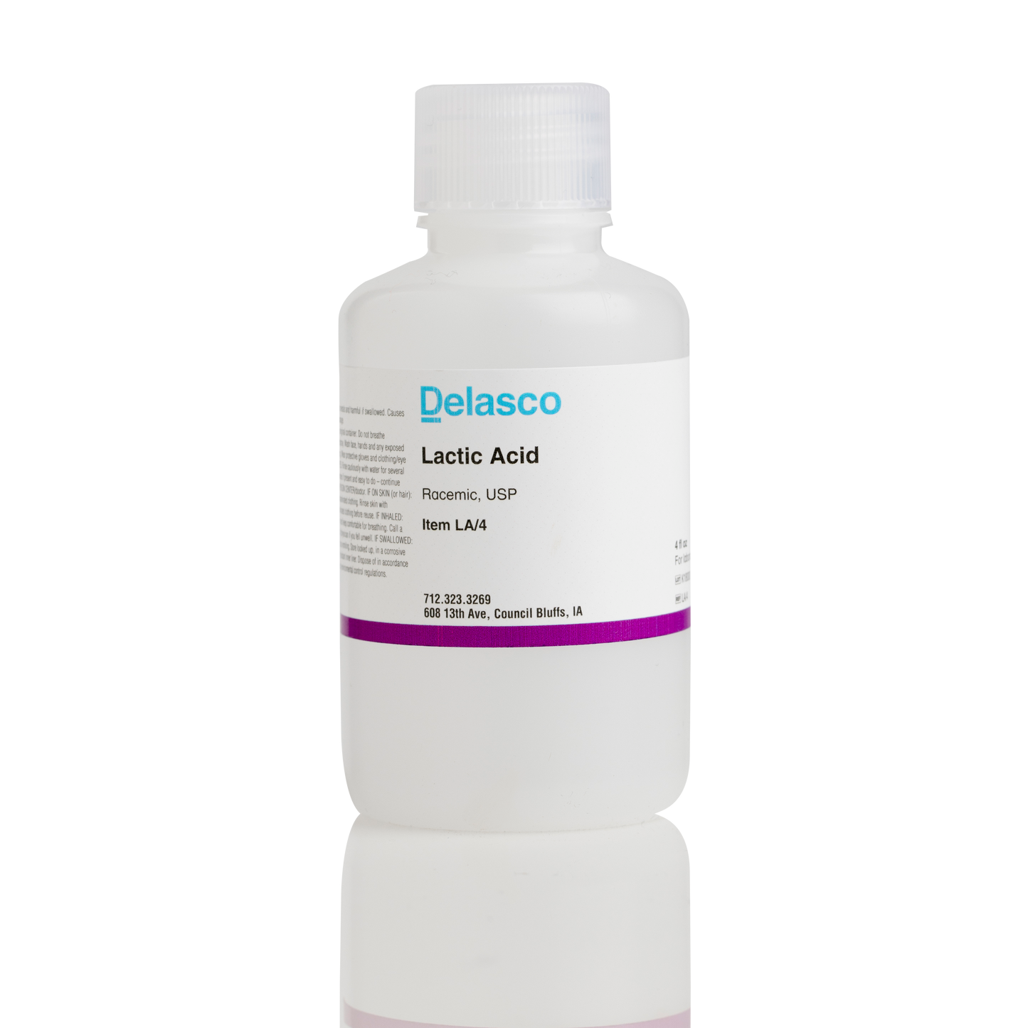Delasco LA/4 Lactic Acid, Racemic, 4 oz