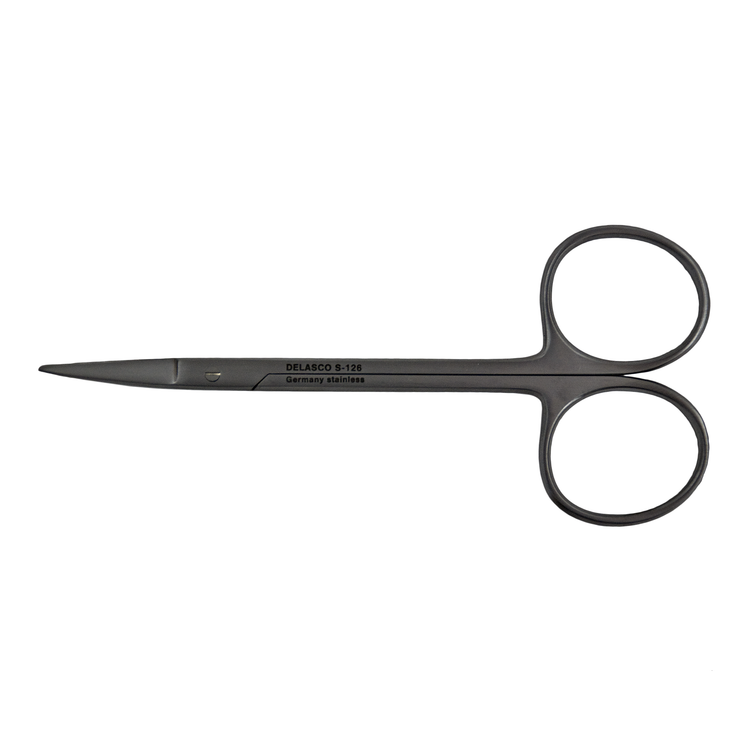 Delasco S-126 Iris Scissors 4.5 in Curved 20mm Sharp/Blunt