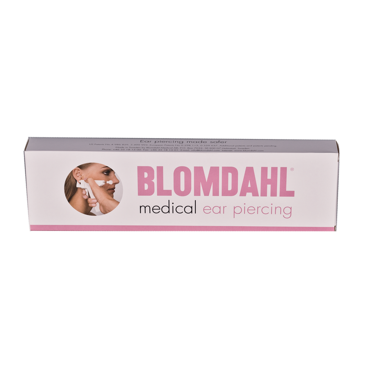 Blomdahl Earring Cassettes for use with Blomdahl Piercing Gun only, Golden Titanium Crystal, Box of 10
