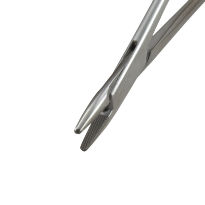 Derf Needle Holder, 4.75", Serrated, Tungsten Carbide Jaws, by Miltex