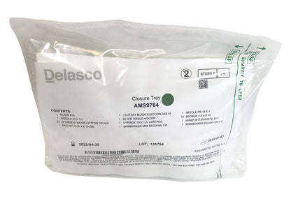 Delasco AMS9764CS Disposable Sterile Closure Kit, 40/CS