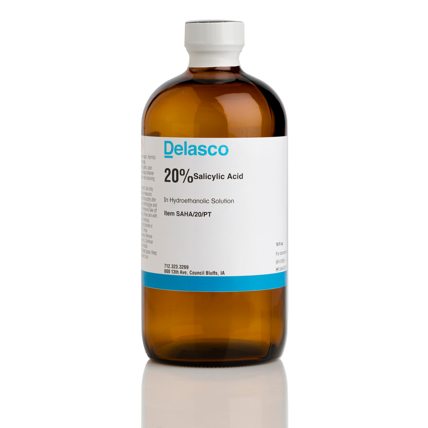 Delasco SAHA/20/PT Salicylic Acid 20% in Hydroethanolic Solution pint