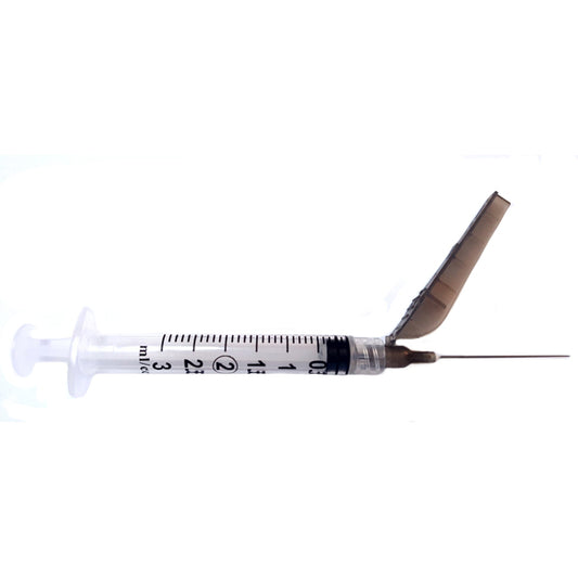 Exel 27104 3 ml 22 G x 1 1/2 in. Hypodermic Polypropylene Syringe with Safety Needle
