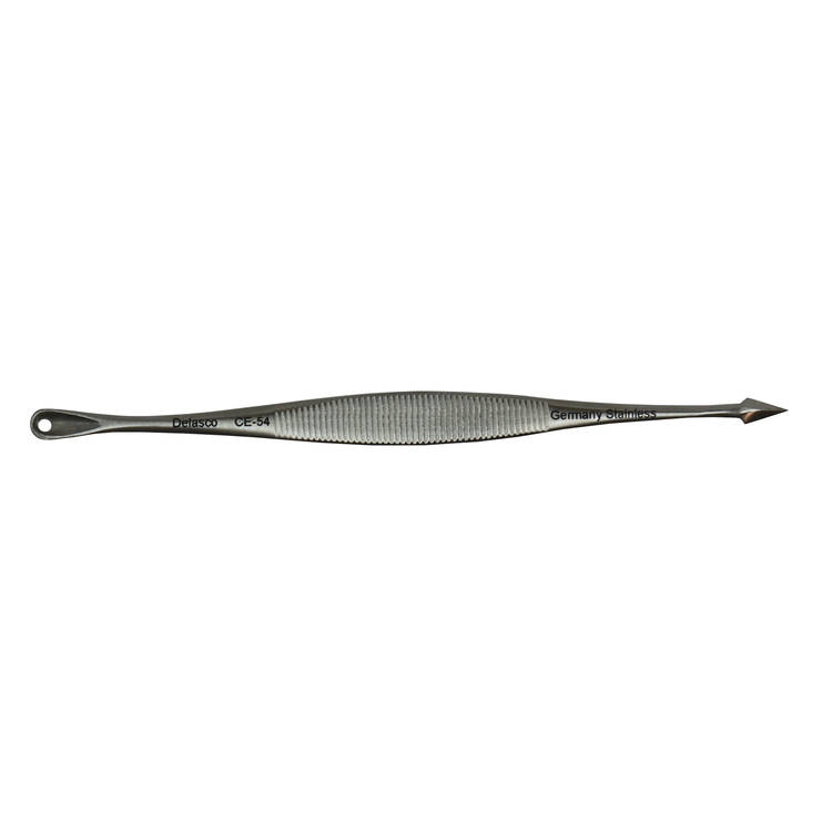 Delasco CE-54 Saalfield Comedone Extractor 4 1/4", with acne lancet