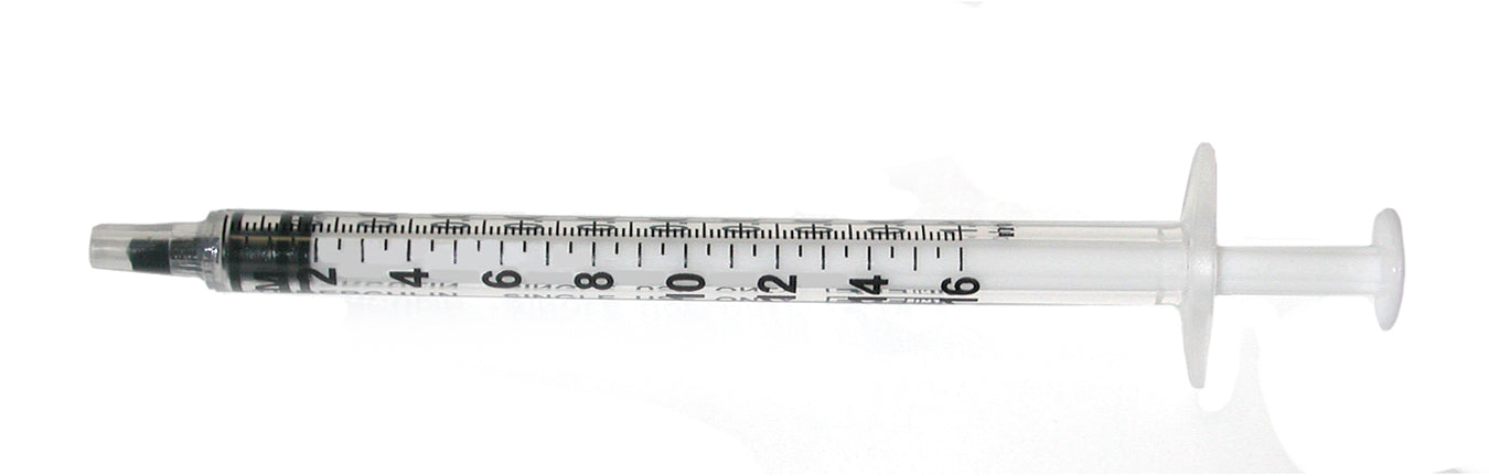 Exel 26048 1 ml Tuberculin Luer Slip Low Dead Space Plunger Syringe