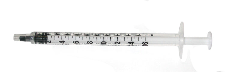 Exel 26048 1 ml Tuberculin Luer Slip Low Dead Space Plunger Syringe
