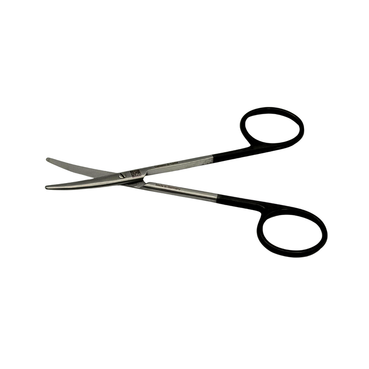 Dextra Curved Strabismus Scissors, 4 1/2in, B/B, Supercut, Serrated