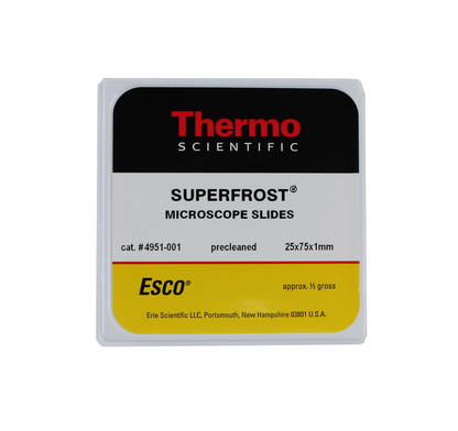 Erie Esco 4951-001 Superfrost Colorfrost Microscopic Slides, White, 25 x 27 x 1 mm