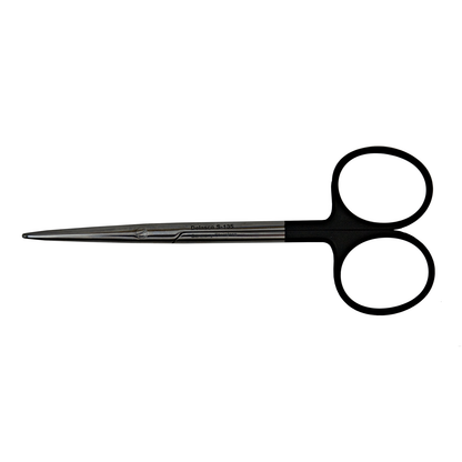Delasco S-135 Strabismus Supercut Scissors 4 1/2" Straight, One Blade Serrated, Blunt/Blunt Tips, Stainless Steel