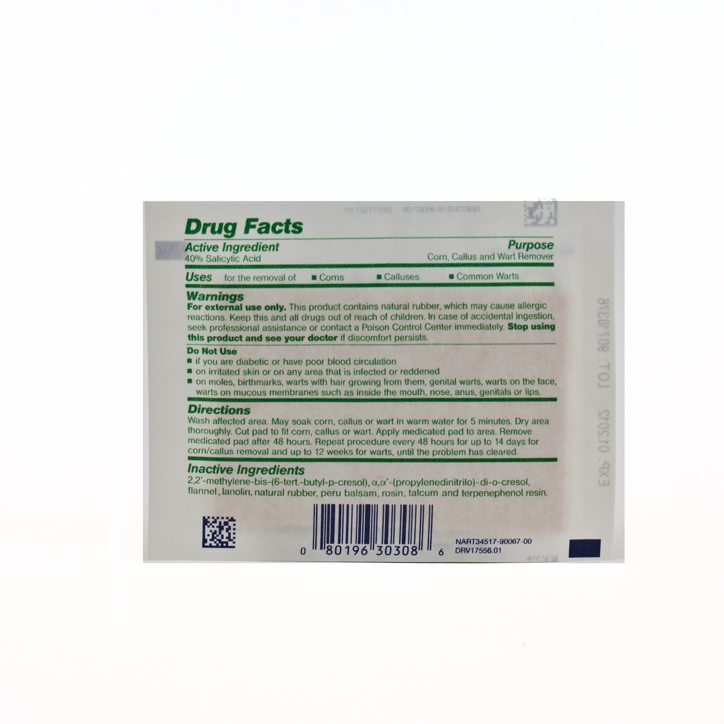 Curad 1496 Mediplast 40% Salicylic Acid Plaster, Corn, Callus and Wart Remover, 2 x 3 in, 25 Pads