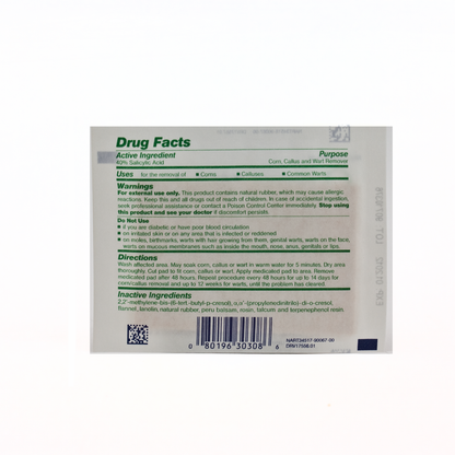 Curad 1496 Mediplast 40% Salicylic Acid Plaster, Corn, Callus and Wart Remover, 2 x 3 in, 25 Pads