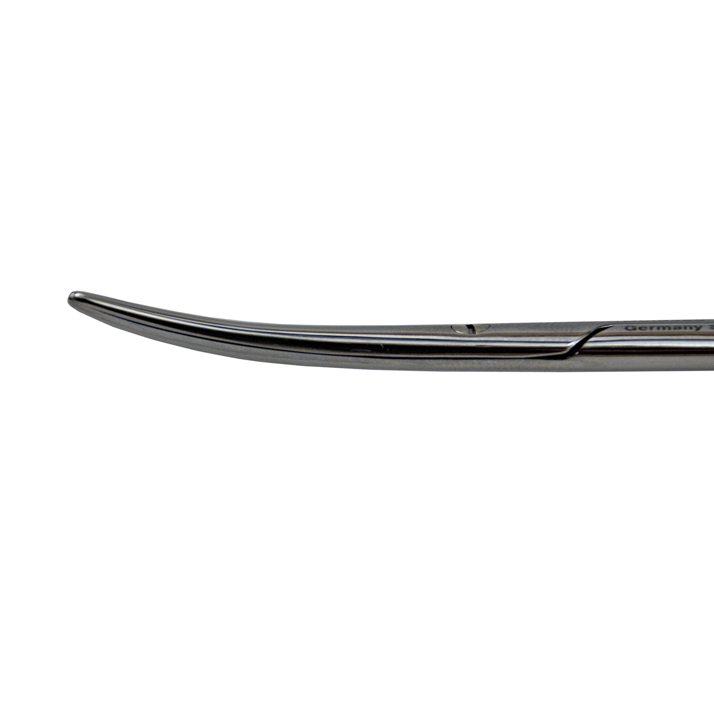 Delasco S-134 Strabismus Supercut Scissors 4 1/2", Curved, One Blade Serrated, Blunt/Blunt Tips, Stainless Steel
