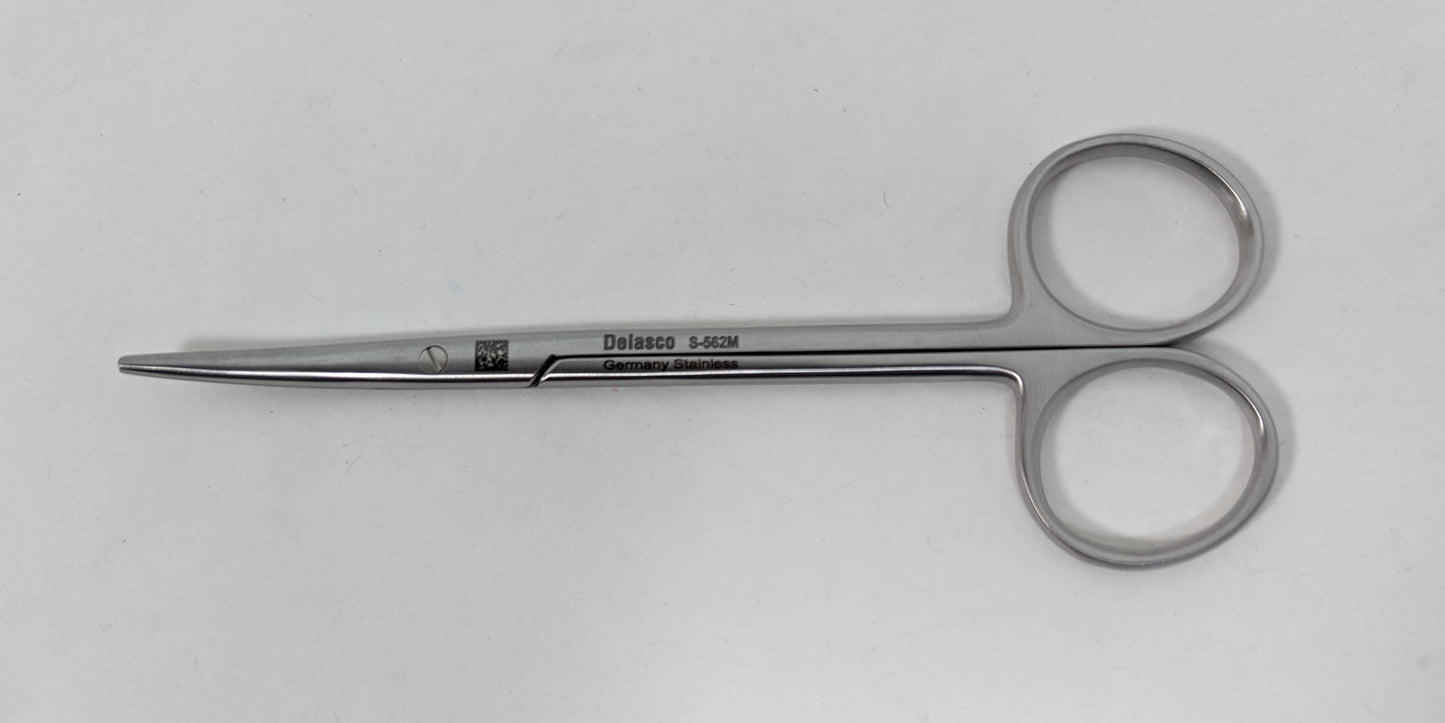 Delasco S-562M Dextra Metzenbaum Scissors 5", Delicate, Curved, Blunt/Blunt