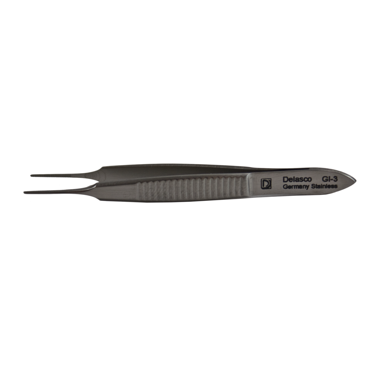 Delasco GI-3 Iris-Graefe Forceps 2.75 in Straight 1mm Serrated