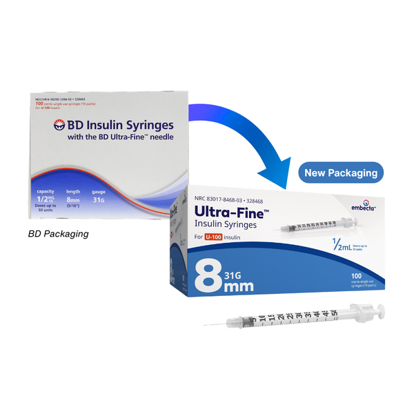 0.5 ml Insulin Syringe with Needle - BD Ultra Fine | Delasco - Delasco
