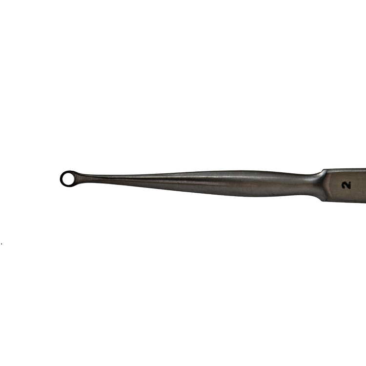 Delasco FCR-2 Fox Curette 5.5 in Straight 2mm Round