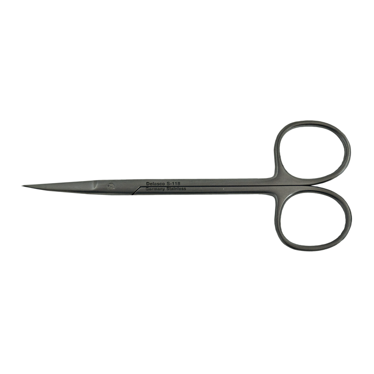 Delasco S-118 Iris Scissors 4.5 in Curved 25mm Sharp/Sharp