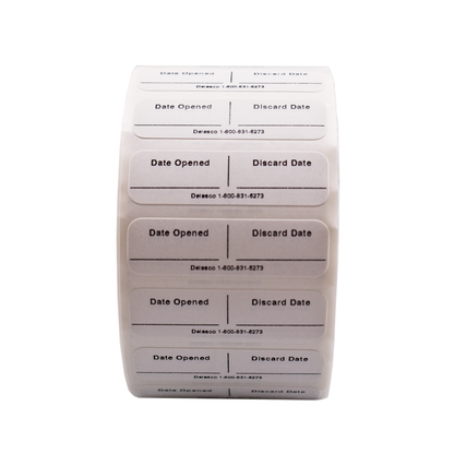 Delasco OD Opened Date and Discard Date Labels, Roll of 250
