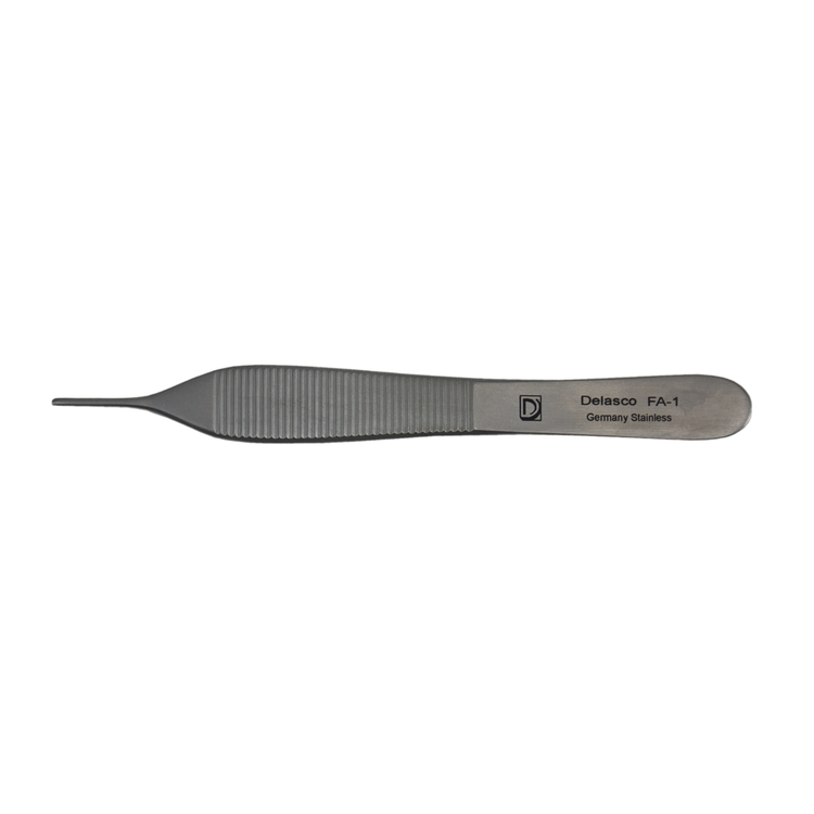 Delasco FA-1 Adson Forceps 4.75 in Straight 1.5mm Serrated