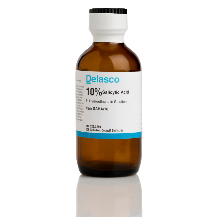 Delasco SAHA/10 Salicylic Acid 10% in Hydroethanolic Solution 2 oz
