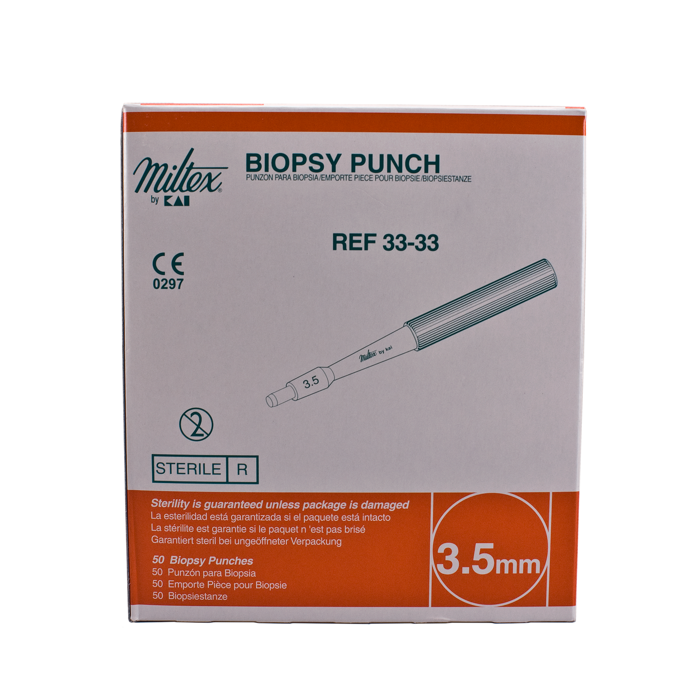 Miltex 33-33 Disposable Biopsy Punches, 3.5mm