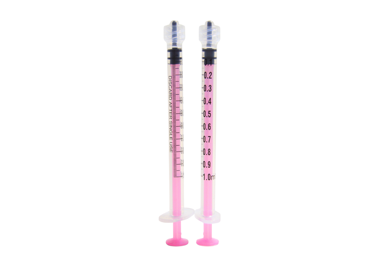 MinimLL® 1mL Low Dead Space Luer Lock - Pink