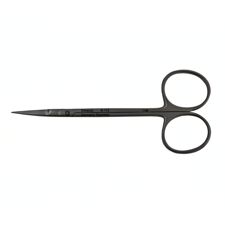 Delasco S-115 Iris Scissors 4 in Straight 20mm Sharp/Sharp