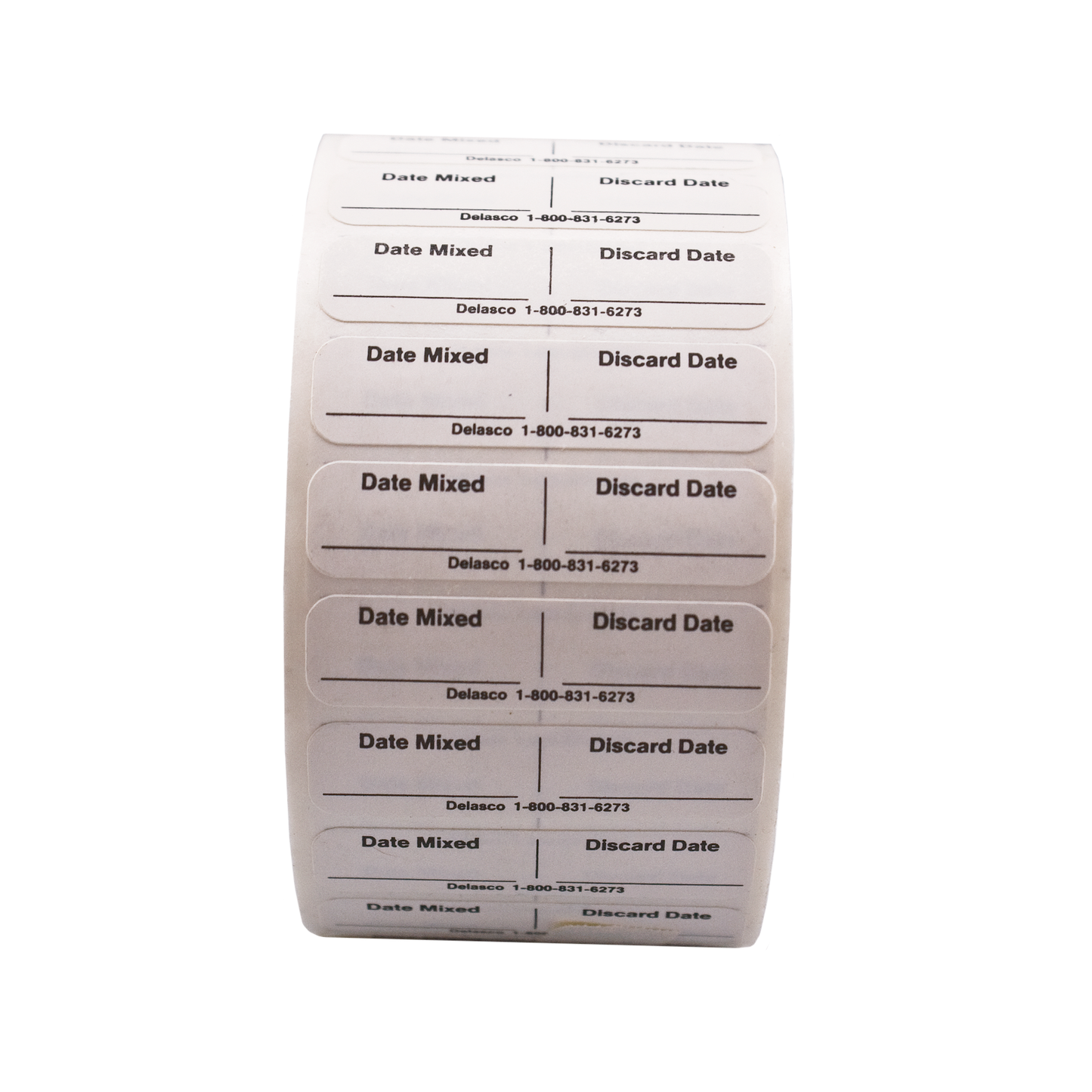 Delasco MD Mix Date and Discard Date Labels, Roll of 250