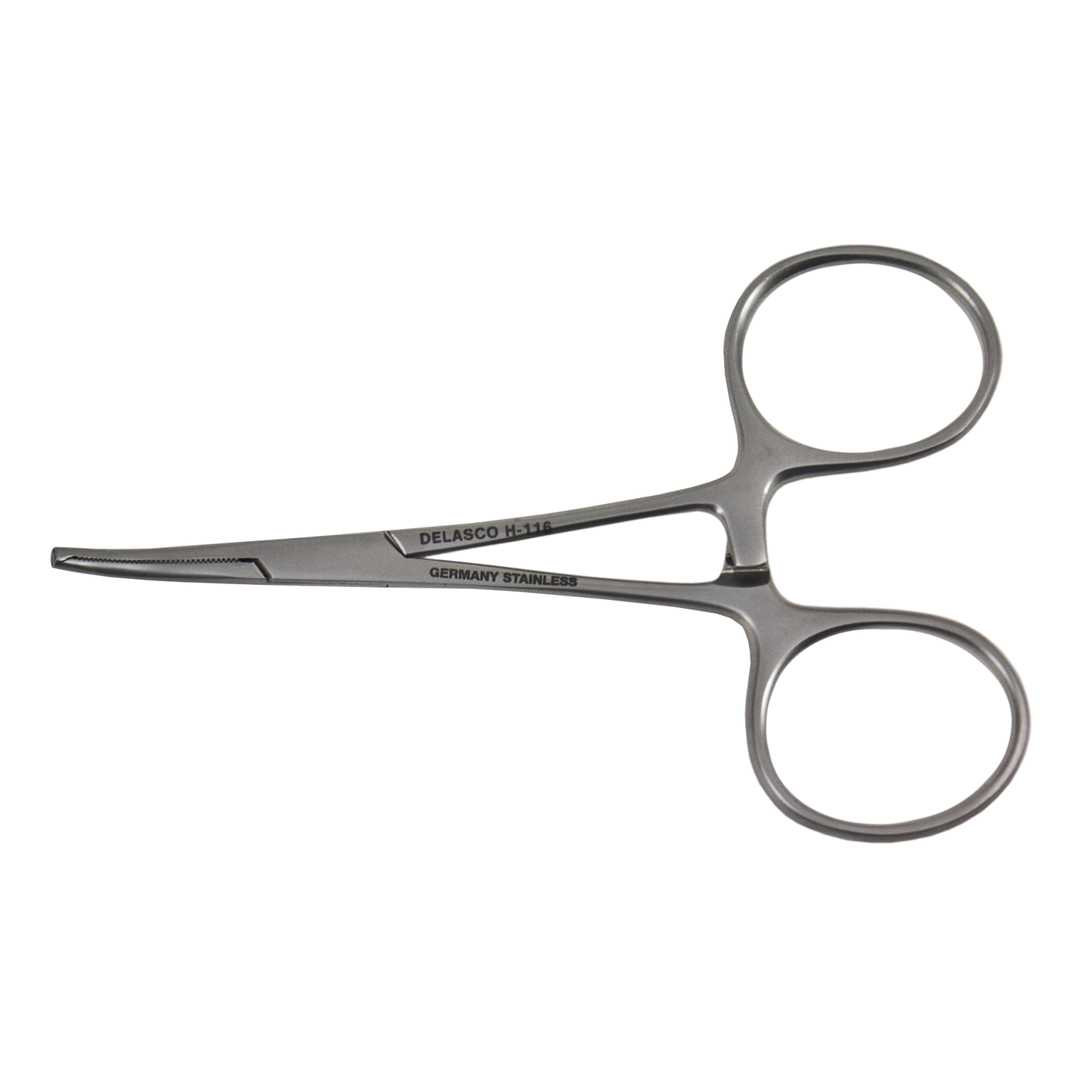 Delasco H-116 Hartman Mosquito Hemostat 3 3/4", 1x2 Teeth, Curved