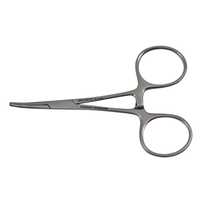 Delasco H-116 Hartman Mosquito Hemostat 3 3/4", 1x2 Teeth, Curved
