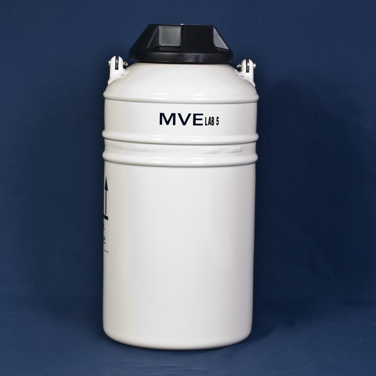 MVE Lab 5 Cryogenic Liquid Dewars, 5 liter