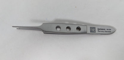 Delasco BH-2M Dextra Bishop Harmon Forceps, 3.375in, Straight, 0.8mm, 1x2 Teeth