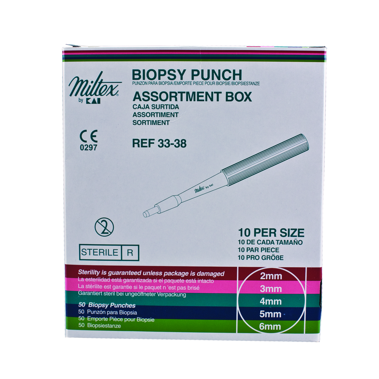 Miltex 33-38 Disposable Biopsy Punches, Assorted