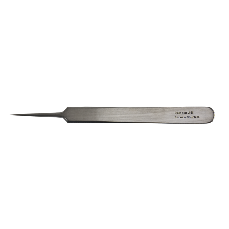 Delasco J-5 Jeweler's Forceps 4.375 in Straight 0.5mm