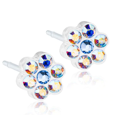 Blomdahl Daisy Earring Cassettes for use with Blomdahl Piercing Gun only, Rainbow, Box of 10