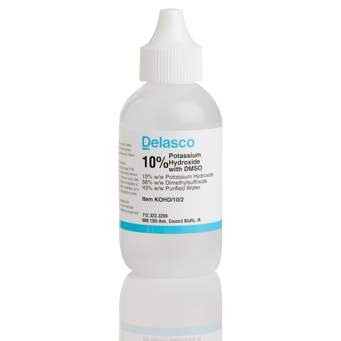 Delasco KOHD/10/2 Potassium Hydroxide 10% with DMSO 2 oz