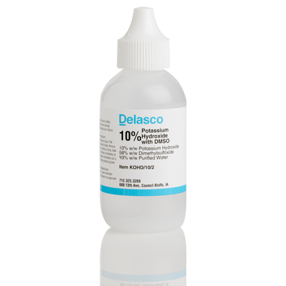 Delasco KOHD/10/2 Potassium Hydroxide 10% with DMSO 2 oz