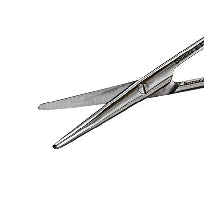 Delasco S-134 Strabismus Supercut Scissors 4 1/2", Curved, One Blade Serrated, Blunt/Blunt Tips, Stainless Steel