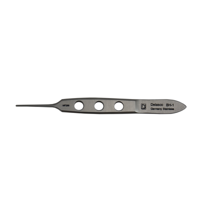 Delasco BH-1 Bishop Harmon Forceps 3.375 in Straight 0.8mm Serrated