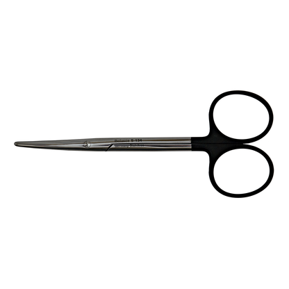 Delasco S-134 Strabismus Supercut Scissors 4 1/2", Curved, One Blade Serrated, Blunt/Blunt Tips, Stainless Steel